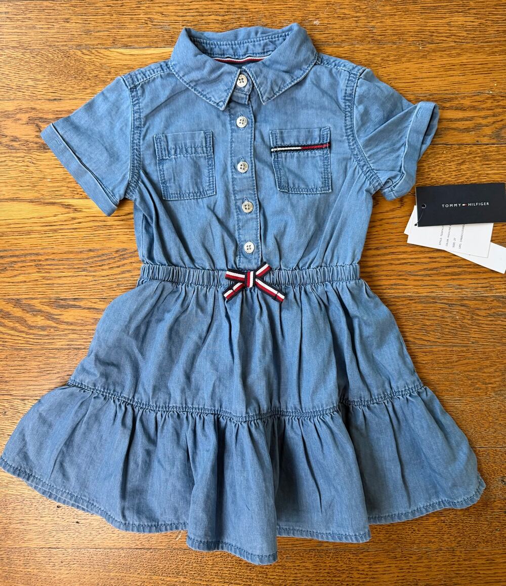 NWT Tommy Hilfiger Girls' Denim Dress Size 2